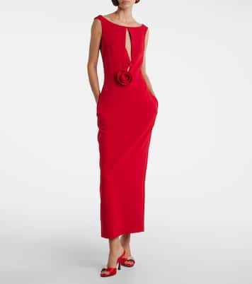 Floral-appliqué wool-blend gown | Magda Butrym