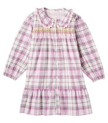 Plaid shirred cotton dress | Louise Misha
