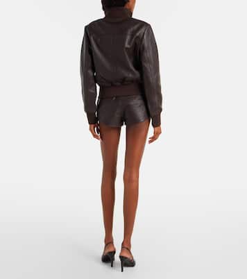 Tobias leather bomber jacket | The Frankie Shop