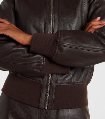 Tobias leather bomber jacket | The Frankie Shop