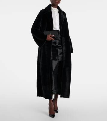 Meret shearling wrap coat | Nour Hammour