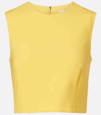 Top court en laine mélangée | Carolina Herrera