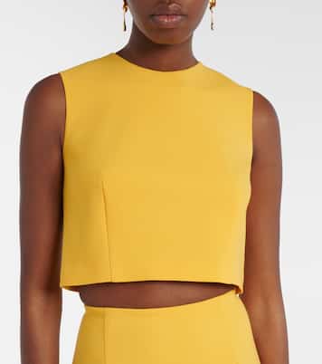 Top court en laine mélangée | Carolina Herrera