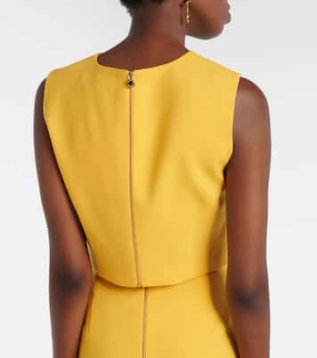 Top court en laine mélangée | Carolina Herrera