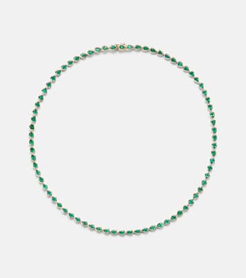 18kt gold choker with emeralds | Anita Ko