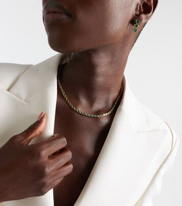 18kt gold choker with emeralds | Anita Ko