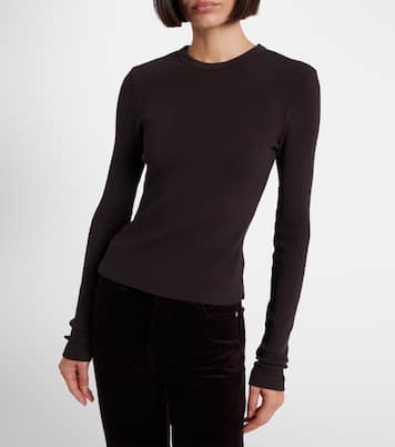Pilar waffle-knit cropped cotton top | Citizens of Humanity