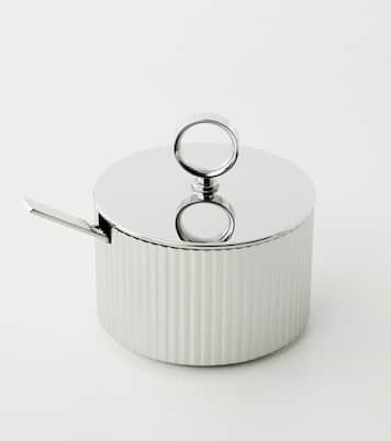 Bernadotte sugar bowl and spoon set by Sigvard Bernadotte | Georg Jensen