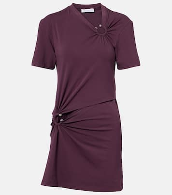 Cutout cotton-blend jersey minidress | Rabanne