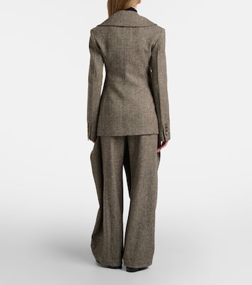 Asymmetric wool wide-leg pants | JW Anderson