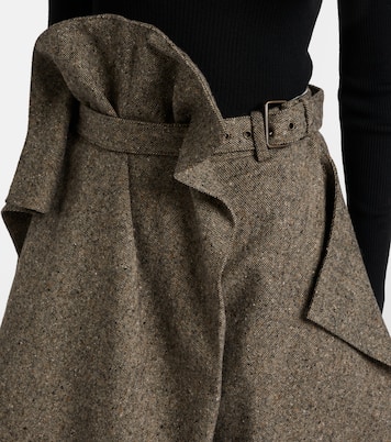 Asymmetric wool wide-leg pants | JW Anderson