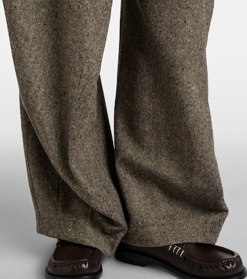 Asymmetric wool wide-leg pants | JW Anderson