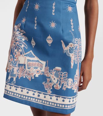Acacia printed halterneck cotton minidress | Alémais