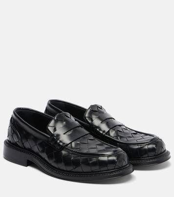 James Intrecciato leather loafers | Bottega Veneta