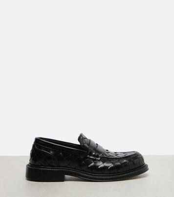 James Intrecciato leather loafers | Bottega Veneta