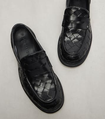 James Intrecciato leather loafers | Bottega Veneta