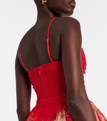 Vestido corto Rebellion de lino y seda | Zimmermann