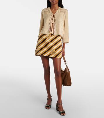 Lady Horsebit 75 patent leather sandals | Gucci