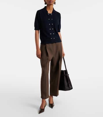 Cotton and cashmere polo shirt | Jardin des Orangers