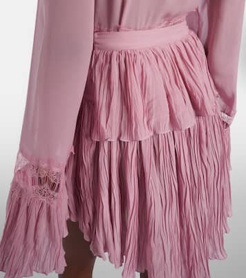 Mini-jupe en georgette | Blumarine