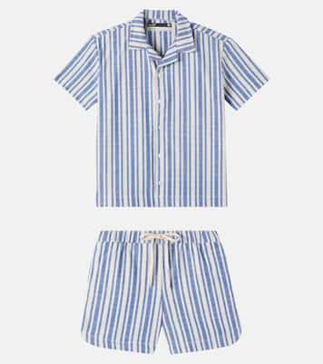 Ensemble chemise et short rayé en coton | Fábula