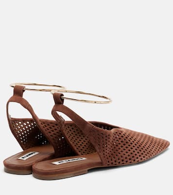Perforated suede slingback flats | Jil Sander