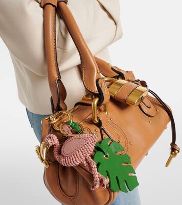 Chloé Symbols Flamingo raffia keychain | Chloé