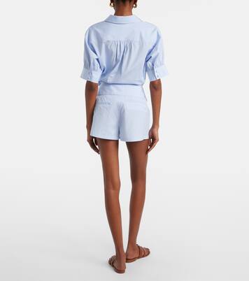 Harbor striped cotton poplin shorts | Frame