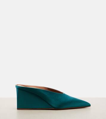 Cube satin wedge mules | Alaïa