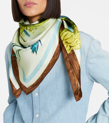 Sciarpa in raso di seta con stampa | Alémais