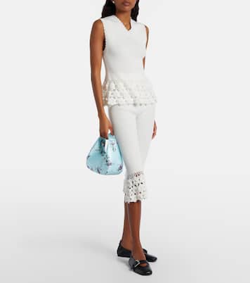 Mini floral satin top-handle bag | Ganni