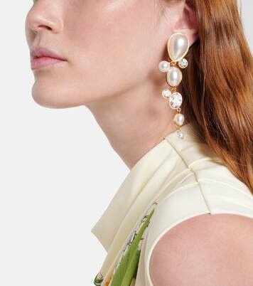 Pendientes de clip adornados | Oscar de la Renta