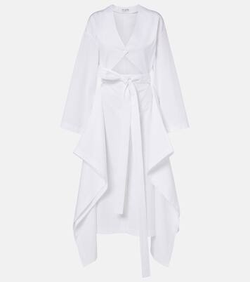 Cutout cotton poplin midi dress | Alaïa