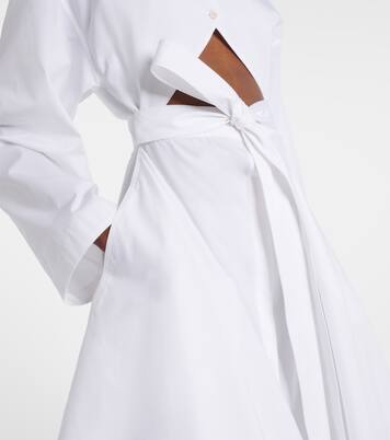 Cutout cotton poplin midi dress | Alaïa