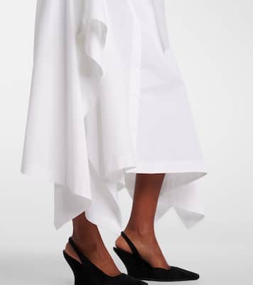 Cutout cotton poplin midi dress | Alaïa