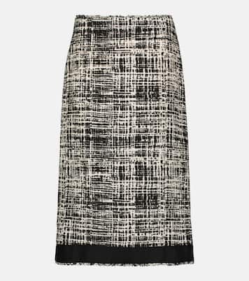 Jupe midi en tweed | Prada