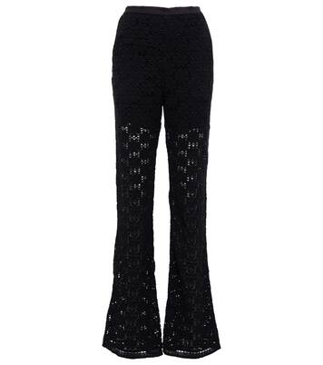 Pantaloni in macramé di cotone con ricamo | Jil Sander