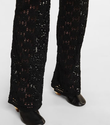 Pantaloni in macramé di cotone con ricamo | Jil Sander