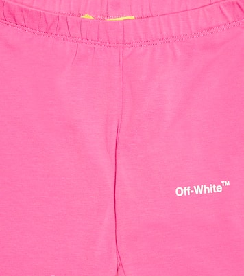 Leggings in misto cotone con logo | Off-White Kids