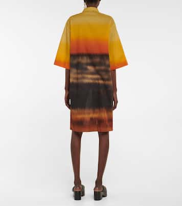 Abito chemisier in cotone con stampa | Dries Van Noten