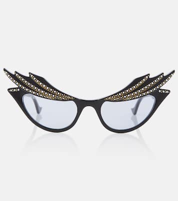 Occhial da sole cat-eye con cristalli | Gucci