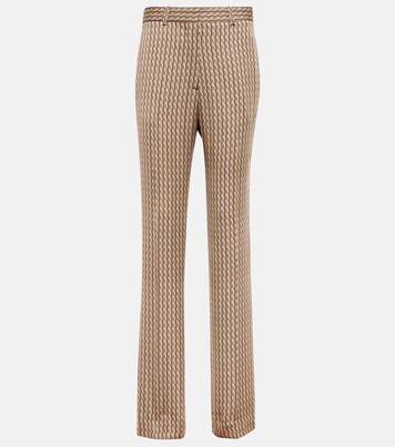 Bedruckte High-Rise-Hose | Victoria Beckham