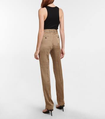 Bedruckte High-Rise-Hose | Victoria Beckham