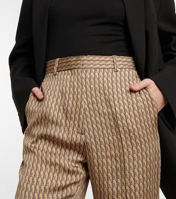 Bedruckte High-Rise-Hose | Victoria Beckham