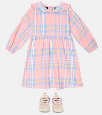 Vestido de franela de algodón a cuadros | Mini Rodini