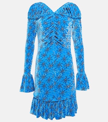 Floral velvet minidress | Rabanne