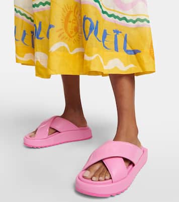 Gia 25 padded leather slides | Gia Borghini