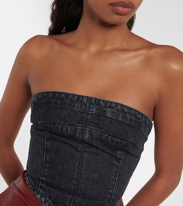 Bustier-Top aus Denim | Stella McCartney