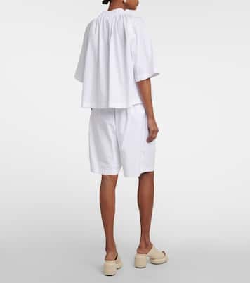 Top in cotone con pieghe | Jil Sander