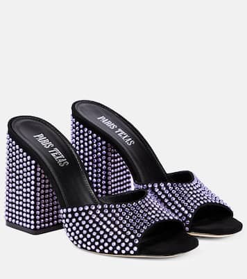 Holly Anja embellished suede mules | Paris Texas